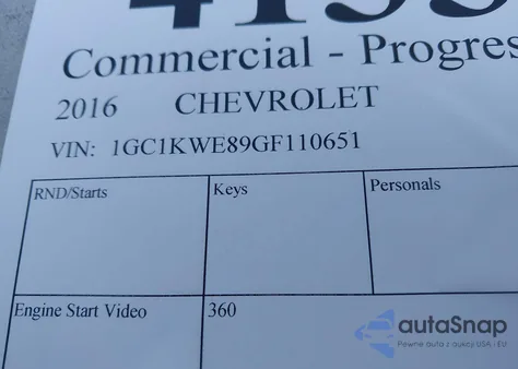 2016 Chevrolet Silverado 2500Hd Ltz из США, поврежденный, VIN 1GC1KWE89GF110651